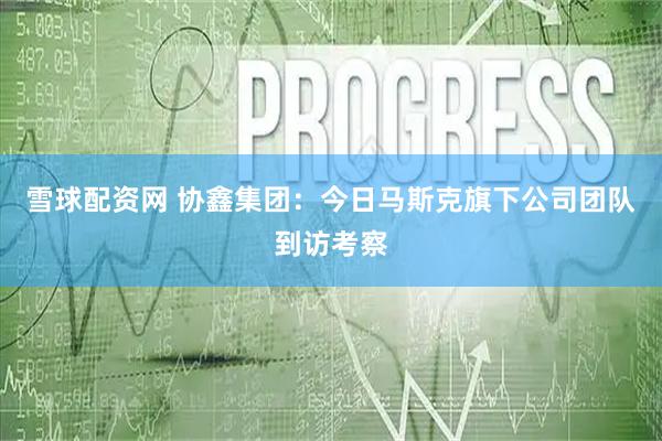 雪球配资网 协鑫集团：今日马斯克旗下公司团队到访考察